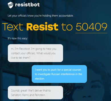 resistbot text to fax